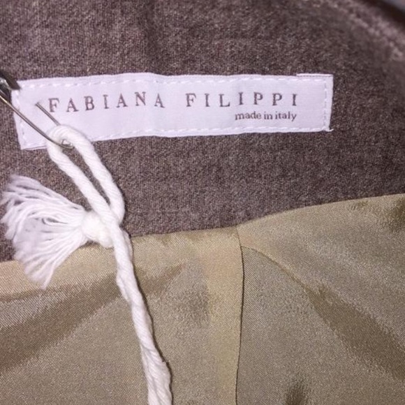 NWT auth FABIANA FILIPPI brown felted wool SKIRT - Picture 3 of 8